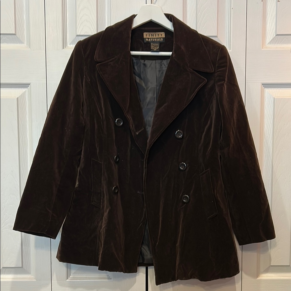Vintage Finity Velvet Chocolate Brown Coat